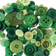 Green Buttons in Mixed Sizes - 100g Bag